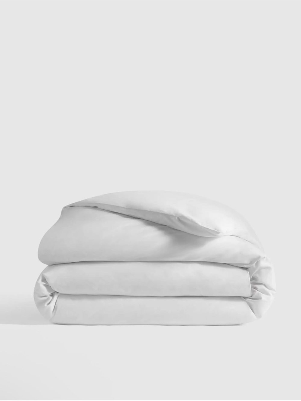 Quince Organic Cotton Crisp Percale Duvet Cover Full/Queen in White 1323